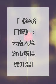 《经济日报》：云南入境游市场持续升温