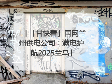 「甘快看」国网兰州供电公司：满电护航2025兰马