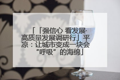 「强信心 看发展·高质量发展调研行」平凉：让城市变成一块会“呼吸”的海绵