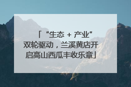 “生态 + 产业”双轮驱动，兰溪黄店开启高山西瓜丰收乐章