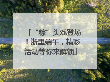 “粽”头戏登场！浙里端午，精彩活动等你来解锁