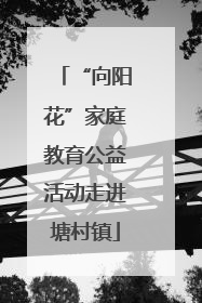 “向阳花”家庭教育公益活动走进塘村镇