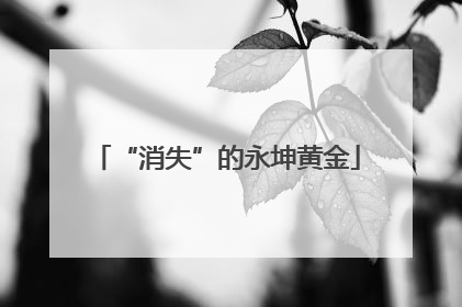 “消失”的永坤黄金