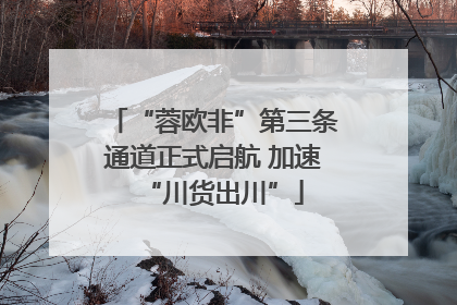“蓉欧非”第三条通道正式启航 加速“川货出川”