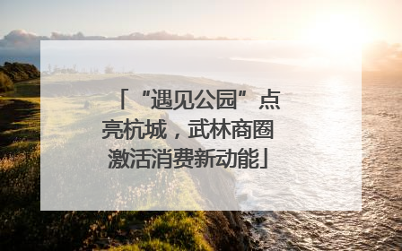 “遇见公园”点亮杭城，武林商圈激活消费新动能