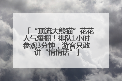 “顶流大熊猫”花花人气爆棚！排队1小时参观3分钟，游客只敢讲“悄悄话”