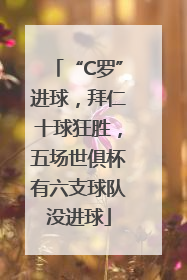 “C罗”进球，拜仁十球狂胜，五场世俱杯有六支球队没进球