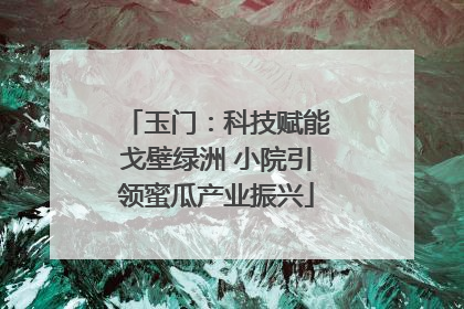 玉门：科技赋能戈壁绿洲 小院引领蜜瓜产业振兴