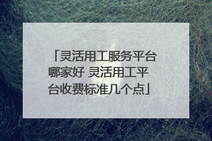 灵活用工服务平台哪家好 灵活用工平台收费标准几个点