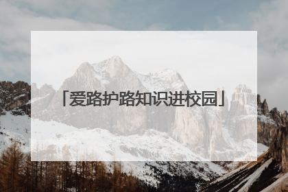 爱路护路知识进校园