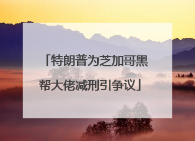 特朗普为芝加哥黑帮大佬减刑引争议