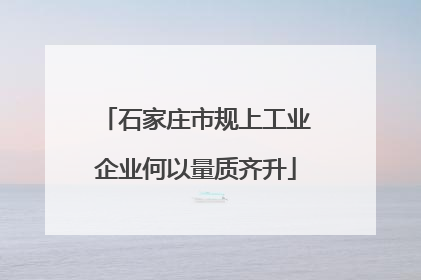 石家庄市规上工业企业何以量质齐升