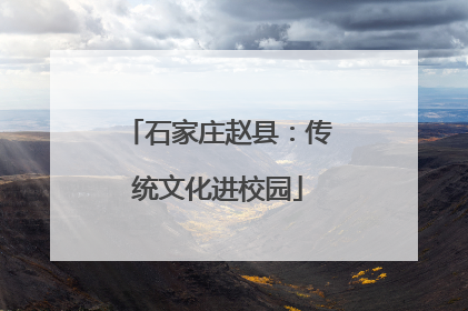 石家庄赵县：传统文化进校园
