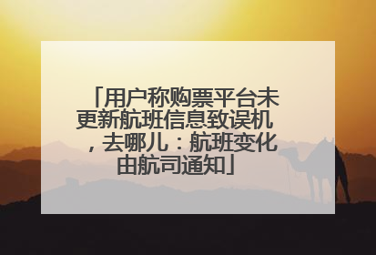 用户称购票平台未更新航班信息致误机，去哪儿：航班变化由航司通知