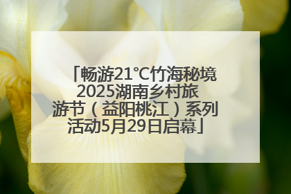 畅游21℃竹海秘境 2025湖南乡村旅游节（益阳桃江）系列活动5月29日启幕