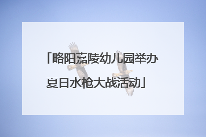 略阳嘉陵幼儿园举办夏日水枪大战活动