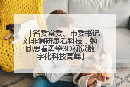 省委常委、市委书记刘非调研思看科技，勉励思看勇攀3D视觉数字化科技高峰