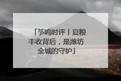 筝鸣时评丨夏粮丰收背后，是潍坊全城的守护