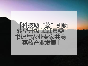 科技助“荔”引领转型升级 漳浦县委书记与农业专家共商荔枝产业发展