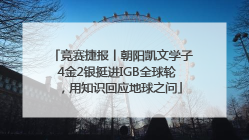 竞赛捷报丨朝阳凯文学子4金2银挺进IGB全球轮，用知识回应地球之问
