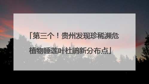 第三个！贵州发现珍稀濒危植物睡莲叶杜鹃新分布点