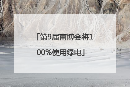 第9届南博会将100%使用绿电