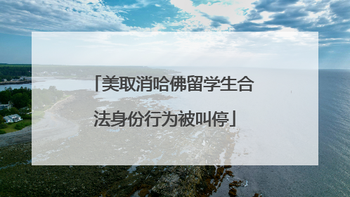 美取消哈佛留学生合法身份行为被叫停