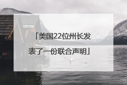美国22位州长发表了一份联合声明