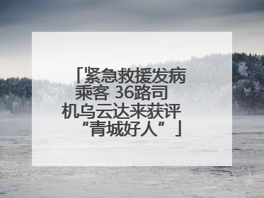 紧急救援发病乘客 36路司机乌云达来获评“青城好人”