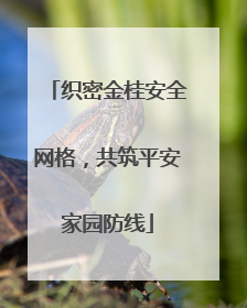 织密金桂安全网格，共筑平安家园防线