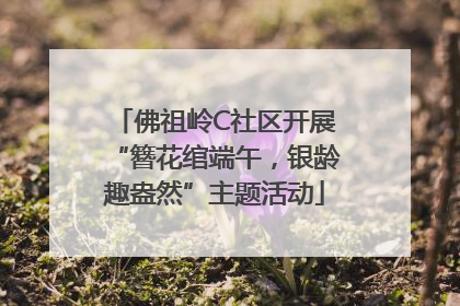 佛祖岭C社区开展“簪花绾端午，银龄趣盎然”主题活动
