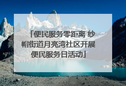 便民服务零距离 纱帽街道月亮湾社区开展便民服务日活动