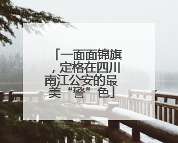 一面面锦旗，定格在四川南江公安的最美“警”色