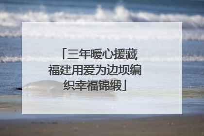 三年暖心援藏 福建用爱为边坝编织幸福锦缎