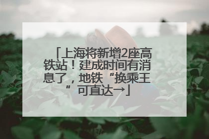 上海将新增2座高铁站！建成时间有消息了，地铁“换乘王”可直达→