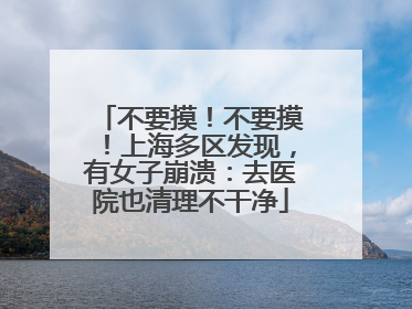 不要摸！不要摸！上海多区发现，有女子崩溃：去医院也清理不干净