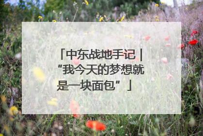 中东战地手记｜“我今天的梦想就是一块面包”
