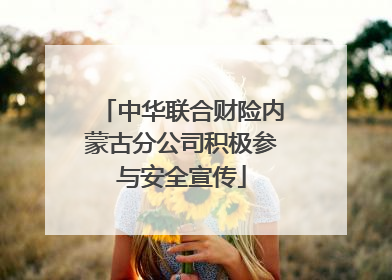 中华联合财险内蒙古分公司积极参与安全宣传