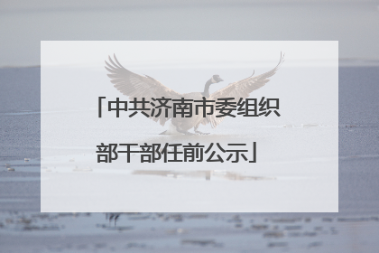 中共济南市委组织部干部任前公示