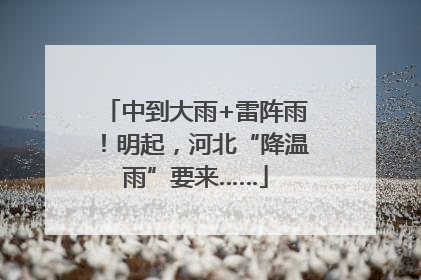 中到大雨+雷阵雨！明起，河北“降温雨”要来……