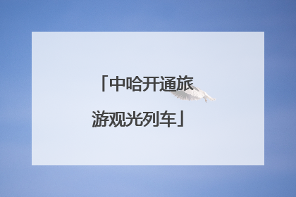 中哈开通旅游观光列车