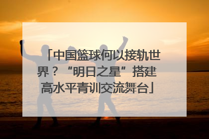 中国篮球何以接轨世界？“明日之星”搭建高水平青训交流舞台