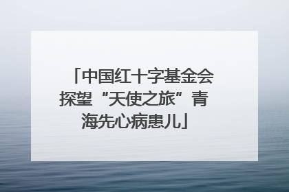 中国红十字基金会探望“天使之旅”青海先心病患儿