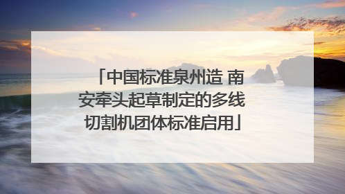 中国标准泉州造 南安牵头起草制定的多线切割机团体标准启用