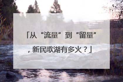 从“流量”到“留量”，新民歌湖有多火？