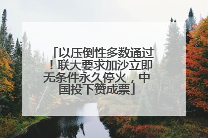 以压倒性多数通过！联大要求加沙立即无条件永久停火，中国投下赞成票