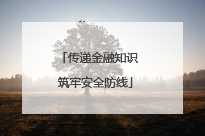 传递金融知识 筑牢安全防线