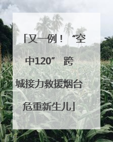 又一例！“空中120” 跨城接力救援烟台危重新生儿