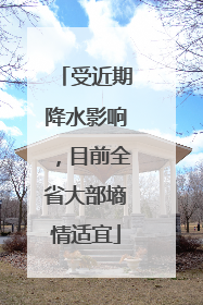 受近期降水影响，目前全省大部墒情适宜