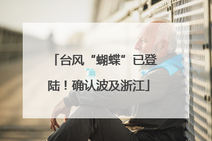台风“蝴蝶”已登陆！确认波及浙江